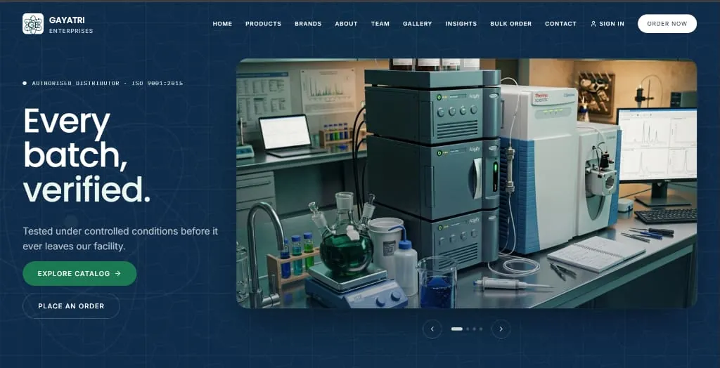 Gayatri Enterprises — interface preview