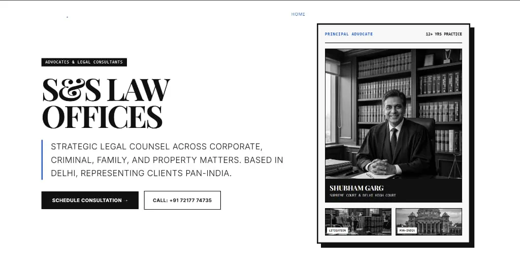 S&S Law Offices — interface preview